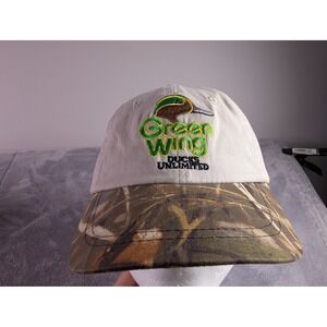 Ducks Unlimited Greenwing Kids Khaki Camo Hat Youth 4-7 Baseball Cap